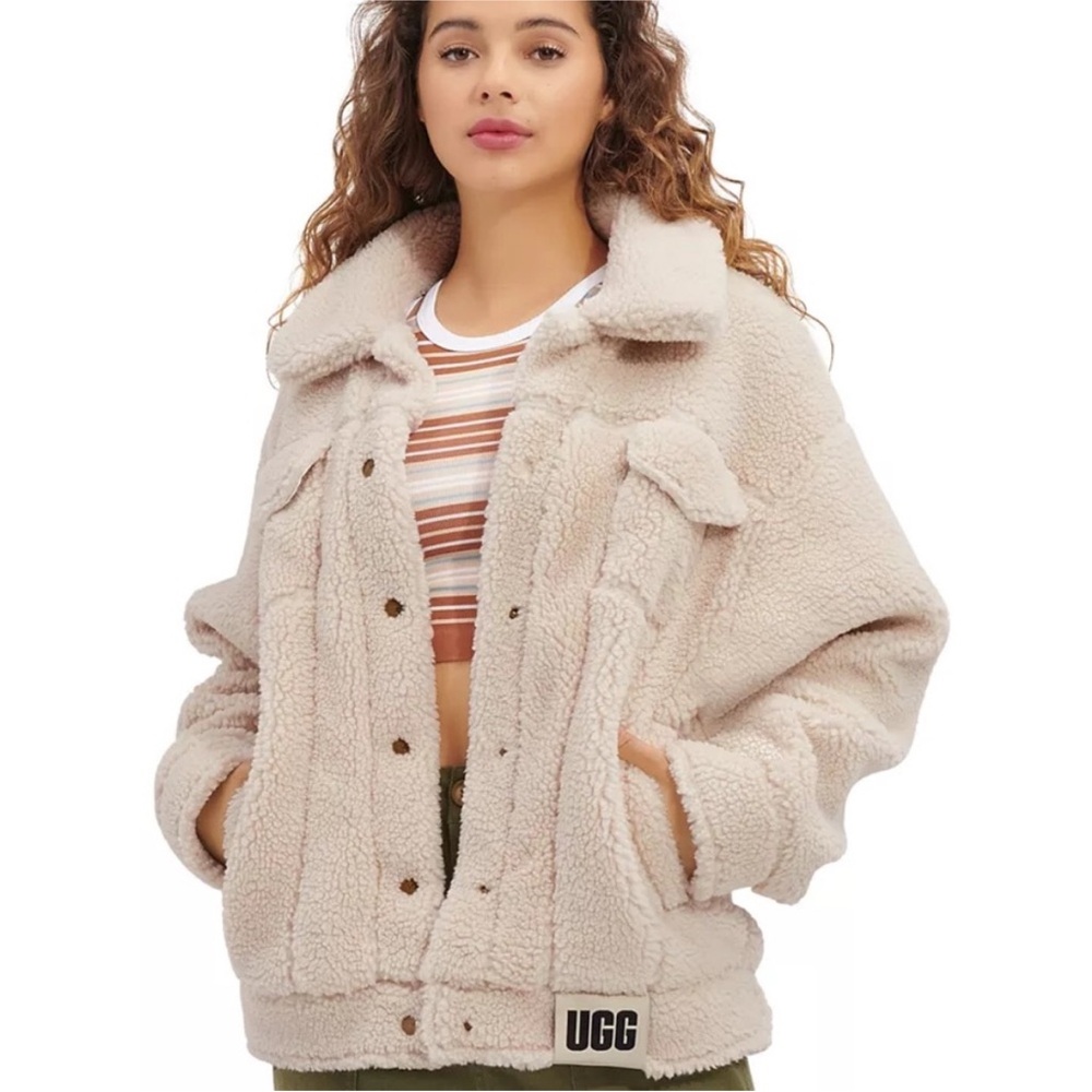 UGG Women's Cream Sherpa Trucker Jacket